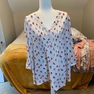 Blouse Plus size 3X bird print